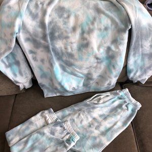 Blue/Grey Tie Dye Sweatsuit